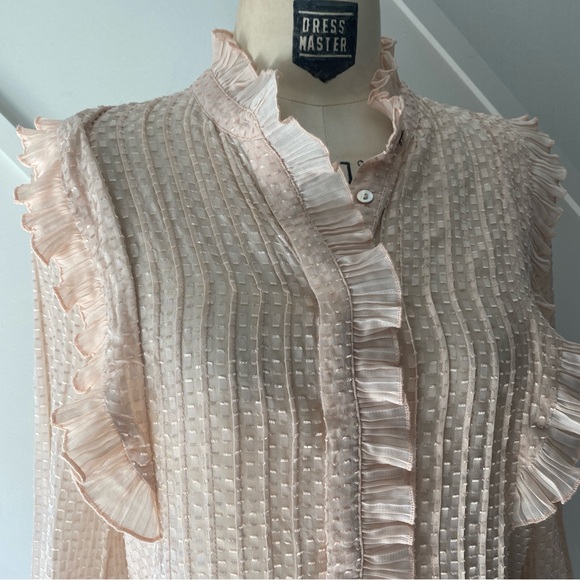 Reiss Taylor Pink Ruffle Blouse - 0 - Picture 7 of 15
